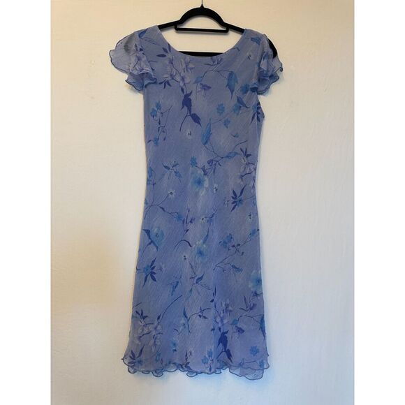 Vintage Blue Midi Dress Fits like a Size Small! - Picture 7 of 8